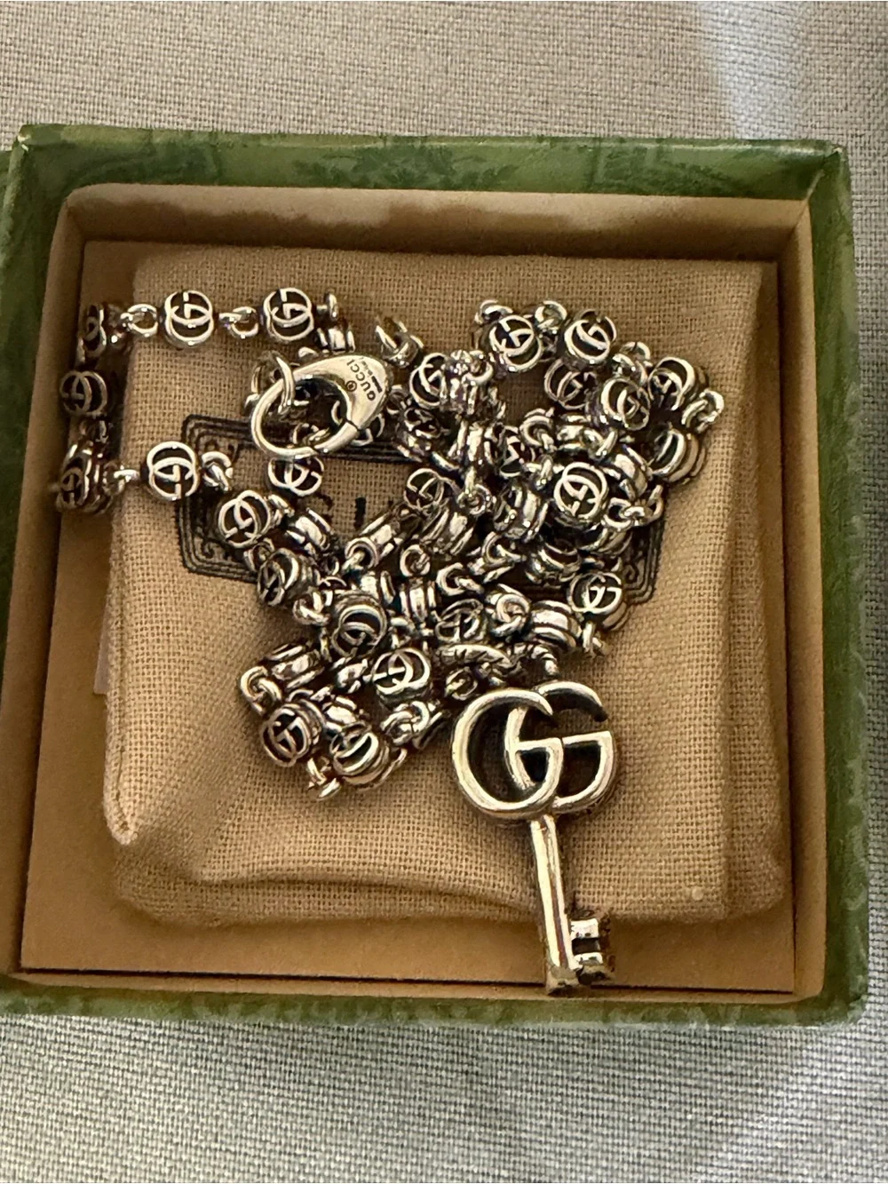 GG Marmont key pendant necklace
